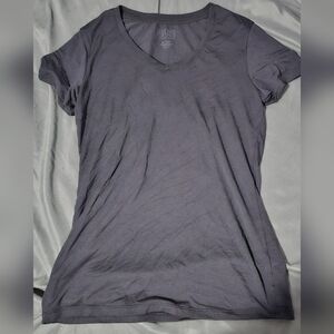 Fruit of the Loom Women's Charcoal V-Neck Tee